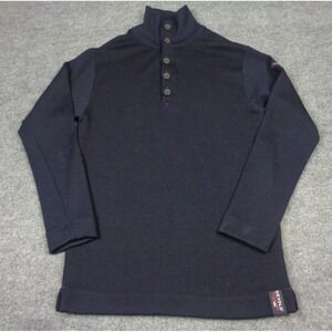 Devold Norway Wool Knit High Neck Henley Sweater Men S Pullover Jumper